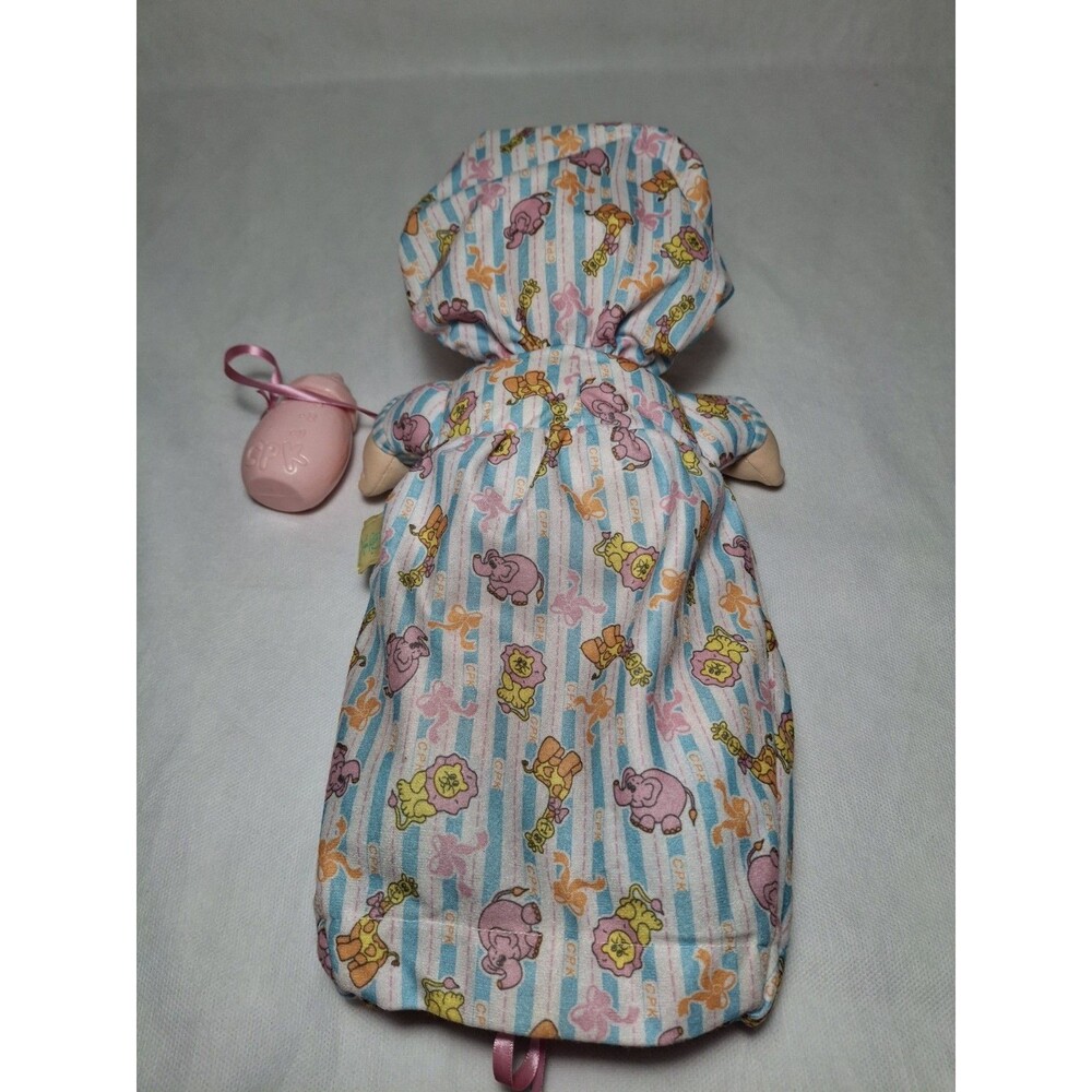 1992 Cabbage Patch Kids Toddler Collection Love N Care Baby Purple Eyes Orange H - Picture 4 of 12